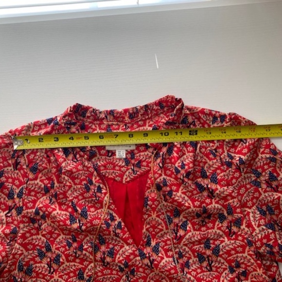 See U Soon Midi Floral Long Sleeve Dress Ruffle Collar Sleeves Size M - Picture 14 of 14